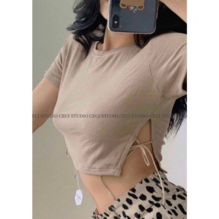 Áo croptop ôm body thắt dây eo cực sexy, cá tính