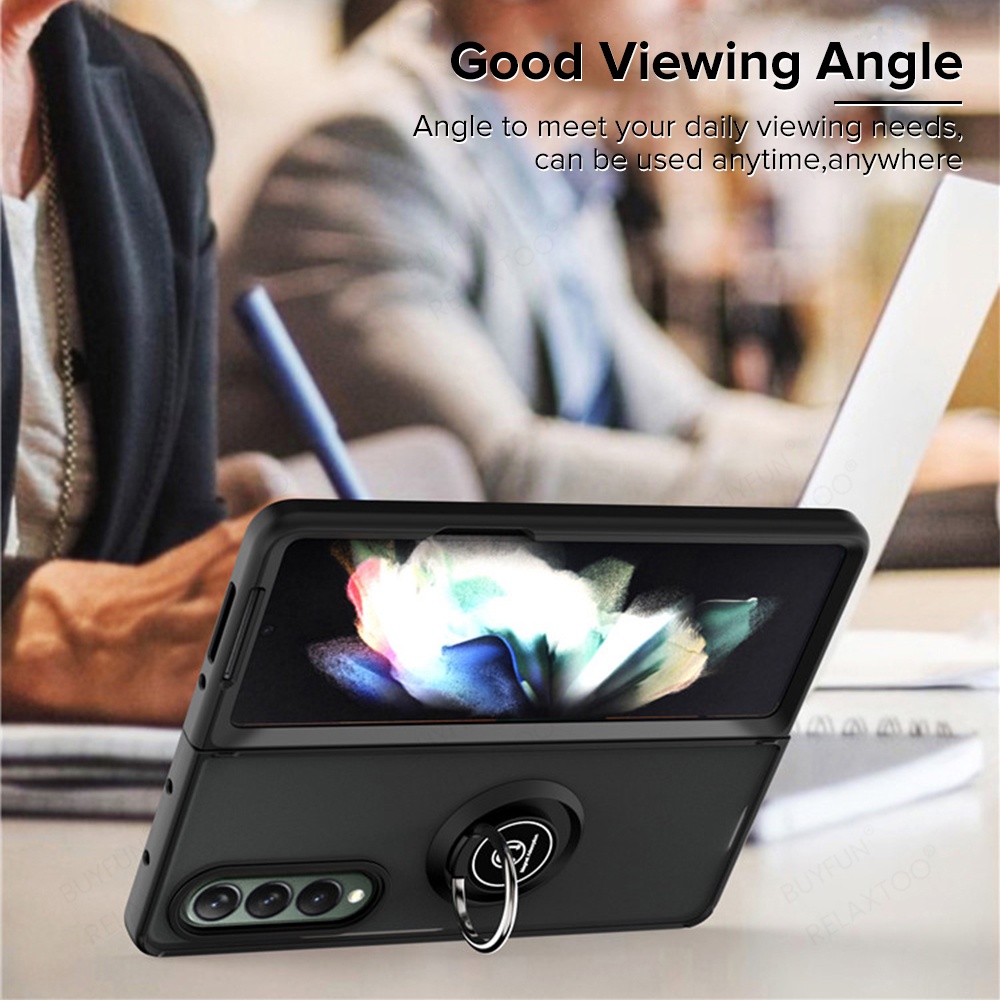 Ốp Điện Thoại PC Cứng Nhám Chống Sốc Có Vòng Đỡ Nam Châm Cho Samsung Galaxy Z Fold4 Sumsung Fold 4 ZFold4 5G