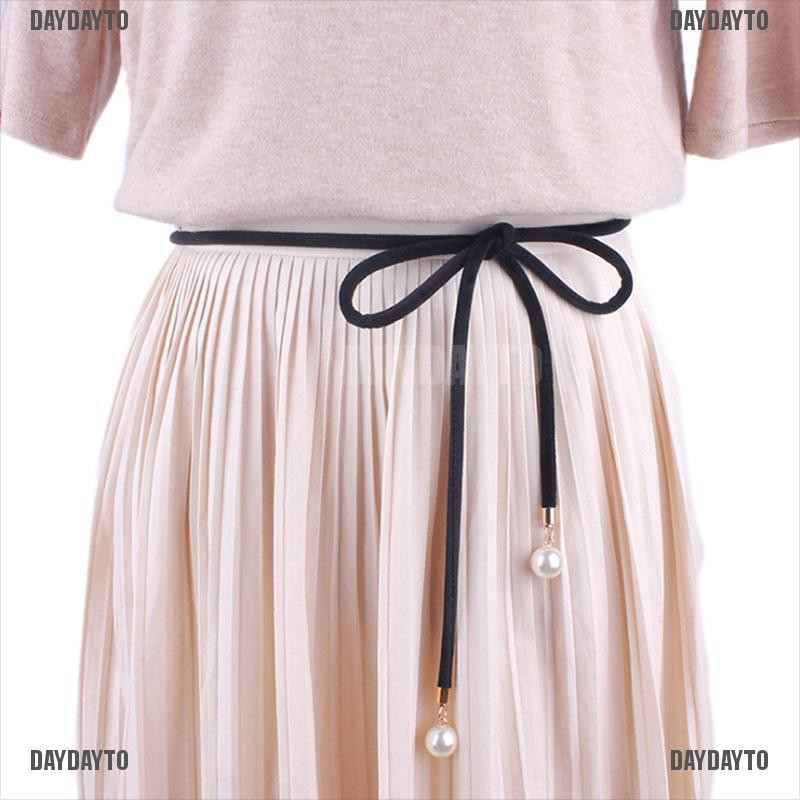 Thắt Lưng Dây Tua Rua Thắt Nút Đính Ngọc Trai Cổ Điển Cho Nữ