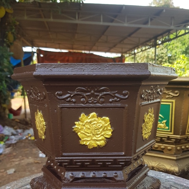 Khuôn đúc chậu cảnh lục giác 30 cao 22
