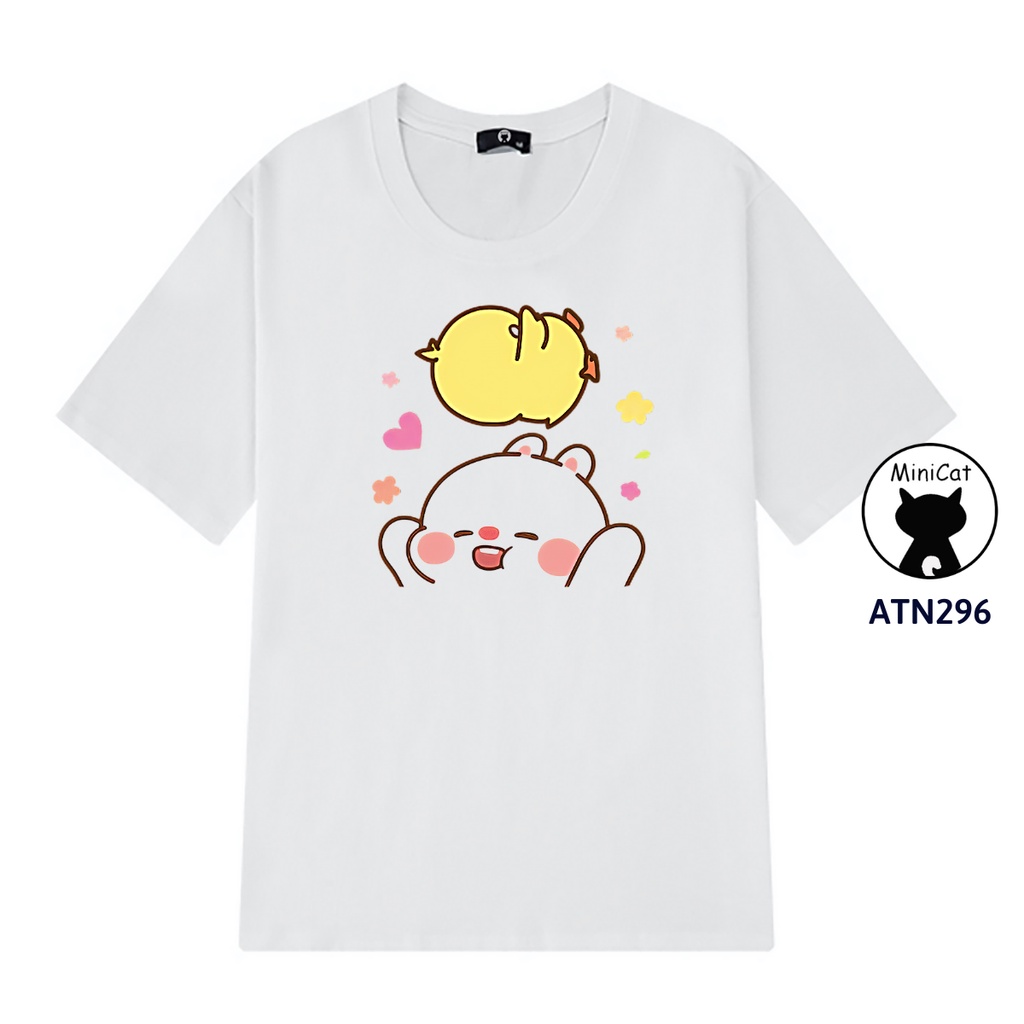 Áo thun tay lỡ MiniCat phông unisex nam nữ form rộng ATN296