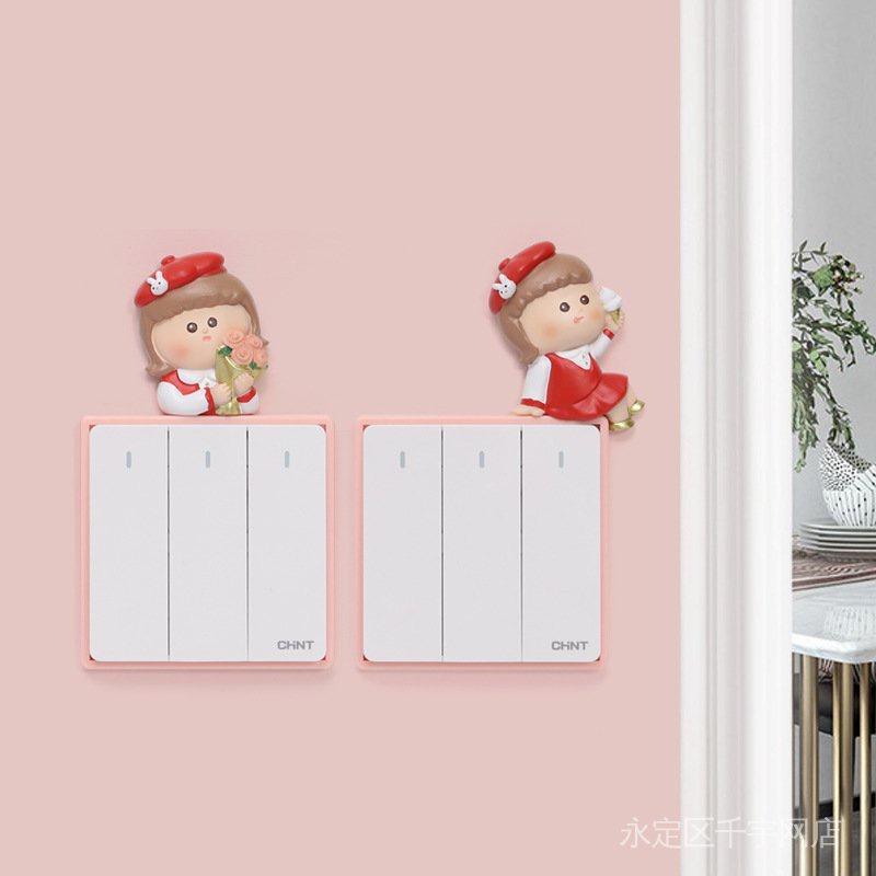 Miếng Dán Trang Trí Công Tắc Điện 3D Bằng Nhựa