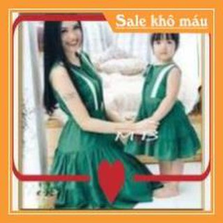 Benho.17 - dnbich1388shop set váy xanh mẹ bé