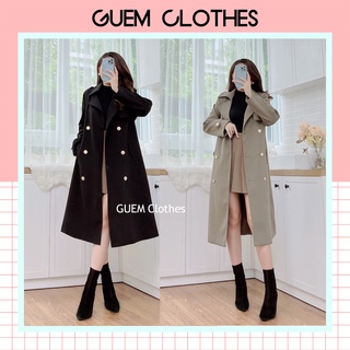  Áo măng tô dáng dài 6 cúc đồng hàng Quảng Châu L1 mác chuẩn MNY thời trang - GUEM Clothes 
