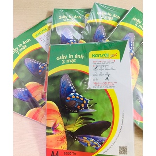 Giấy in ảnh 2 mặt a4 50 tờ Kansai