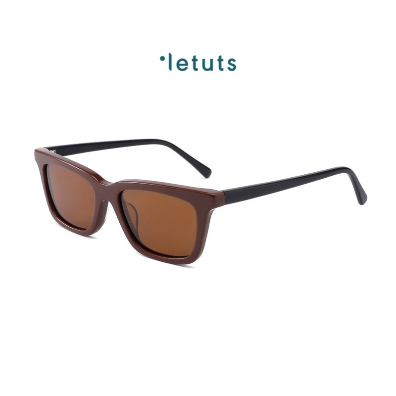 Kính râm Léa UV400 Nam nữ, dáng chữ nhật, chất liệu Cellulose Acetate LETUTS LTR000323