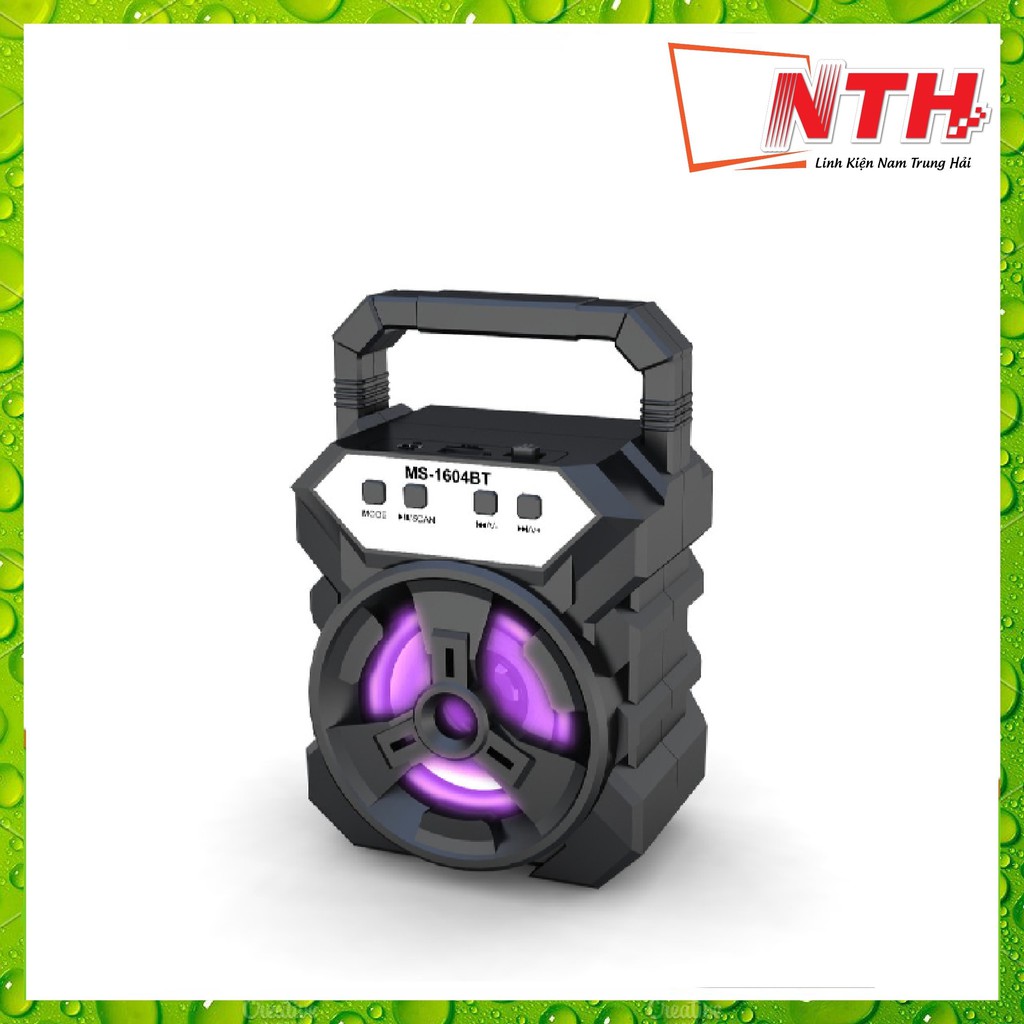 Loa Bluetooth Xách Tay MS-1604BT Âm Thanh Cực Đỉnh Nhỏ Gọn Trong Tầm Tay
