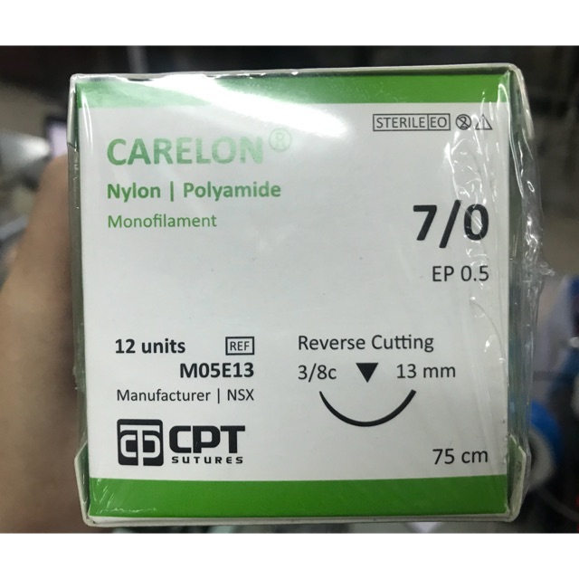 (HCM HOẢ TỐC INBOX) Chỉ phẫu thuật nylon 7/0