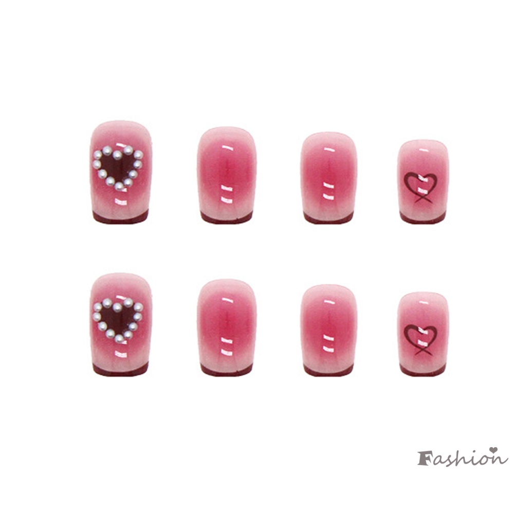 Bộ 24 Móng Tay Giả Dạng Ấn Tự Làm Thanh Lịch Có Thể Tháo Rời