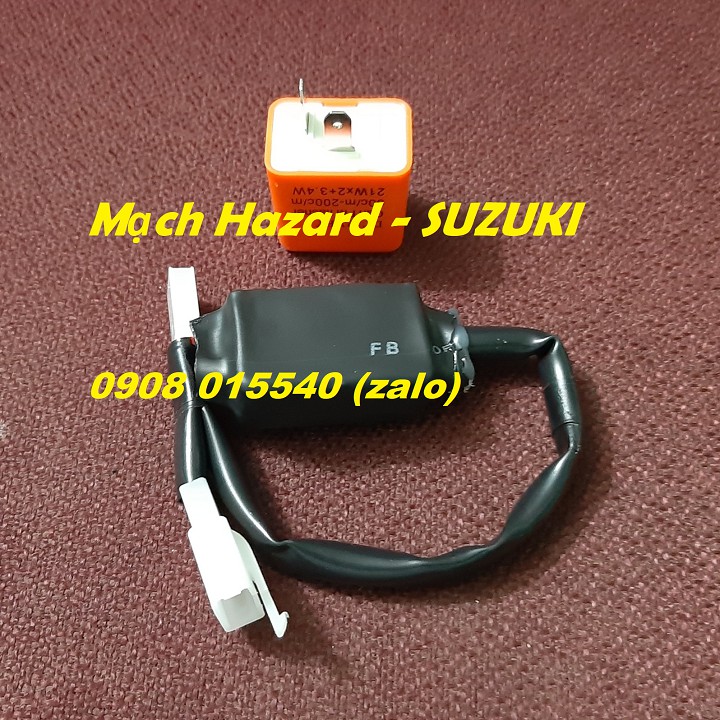 [Vin Store] - [SUZUKI] Mạch Hazard tích hợp xi nhan Zin SUZUKI Satria Raider + chớp điện tử 12V