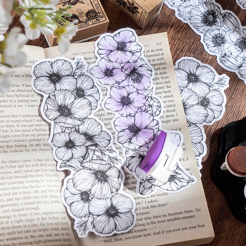 Bộ 10 Tấm Sticker Dán Tường Hình Hoa Và Bướm