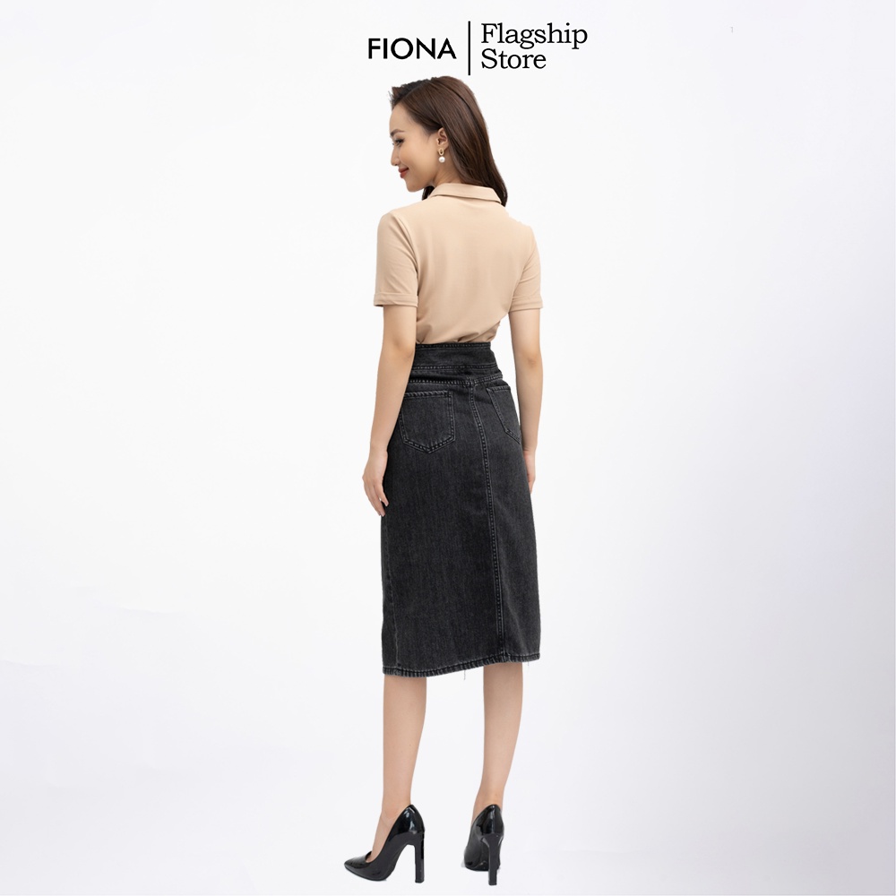 Áo thun cotton nữ, áo Polo màu be phông đẹp mềm mát mùa hè co giãn tay ngắn FIONA F522181
