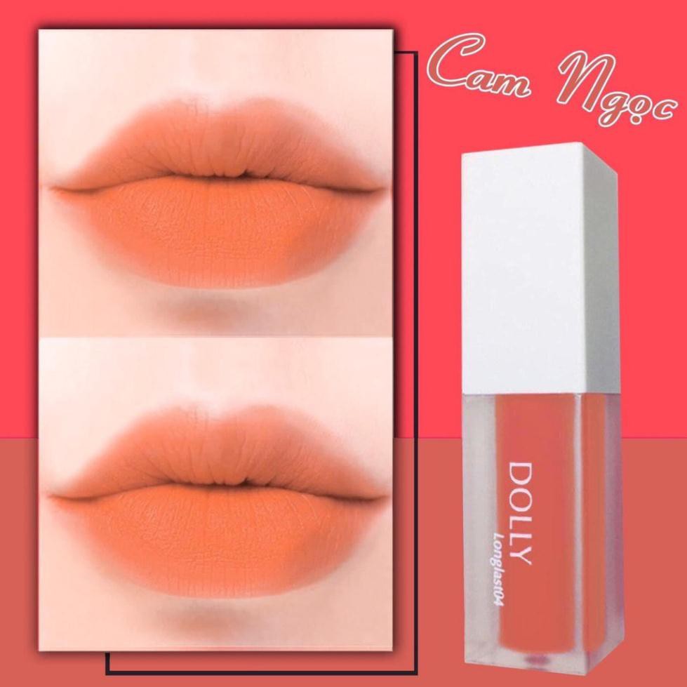 [Cam Ngọc] - Son Kem Lì Dolly Không Chì Hữu Cơ Màu Cam Ngọc Tách Set | BigBuy360 - bigbuy360.vn