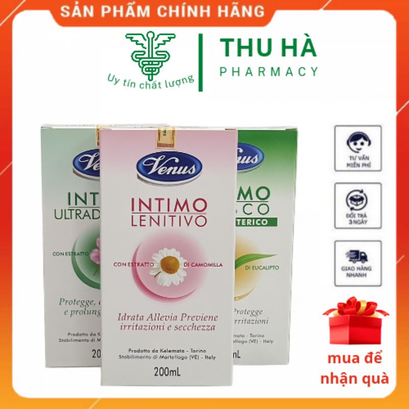 Dung dịch vệ sinh Venus Intimo từ Ý- Hương thơm từ thảo dược- hộp 200ml - Chính Hãng
