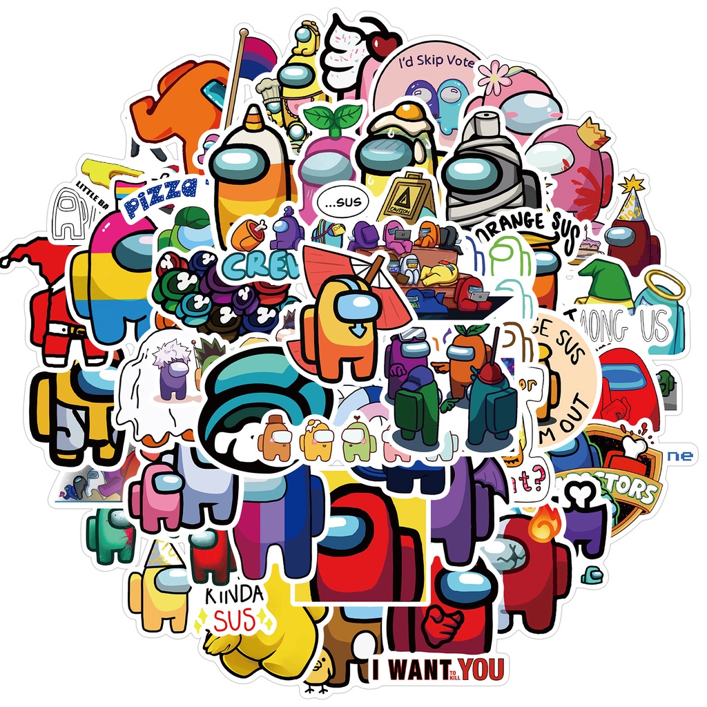 Set 50 Miếng Dán Graffiti Chống Thấm Nước Dùng Để Trang Trí Laptop / Vali