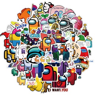 Set 50 sticker graffiti among us dán trang trí không thấm nước