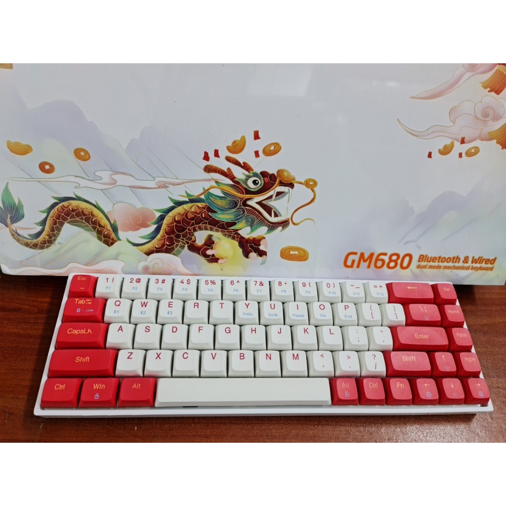 Bàn phím Newmen Dual mode GM680 (BT5.0 & Wire ) RGB PBT XDA