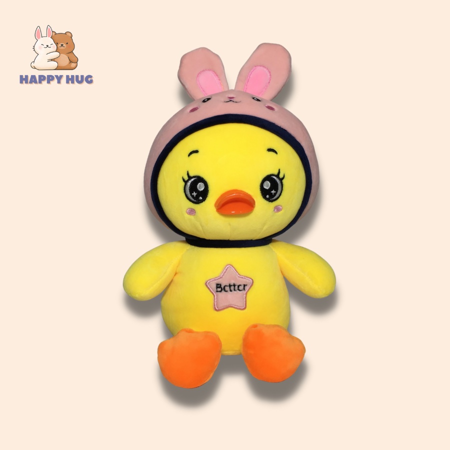 Đồ chơi gấu bông vịt cosplay thỏ, ếch siêu dễ thương size 26cm thú nhồi bông gòn cao cấp - Happy Hug