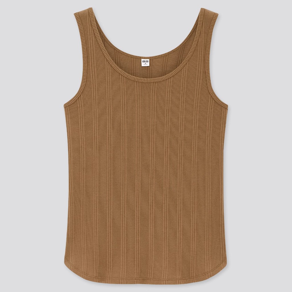 Uniqlo Áo Tanktop Hai Dây Nữ Màu Trơn Thời Trang