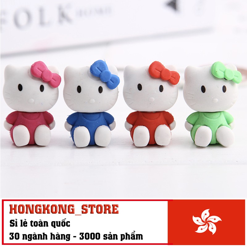 Cục Tẩy Hình Mèo Hello Kitty Siêu Dễ Thương - Cục Gôm Tẩy Văn Phòng Phẩm Cho Bé