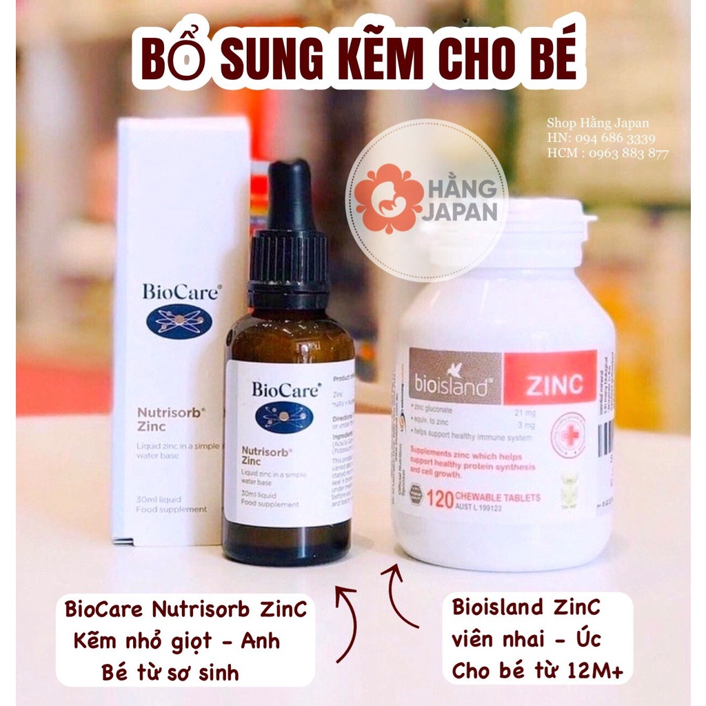 Kẽm nước dạng giọt biocare zinc 30ml - ảnh sản phẩm 1