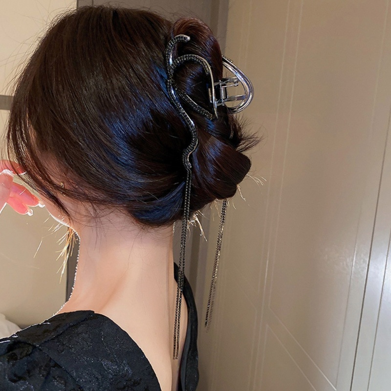 Kẹp Tóc Dạng Cong Đính Tua Rua Thanh Lịch Cho Nữ