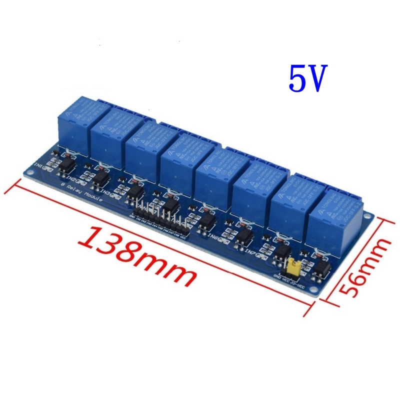 Mô đun rơ le 8 Kênh 5V 12V với khiên chắn cách ly quang