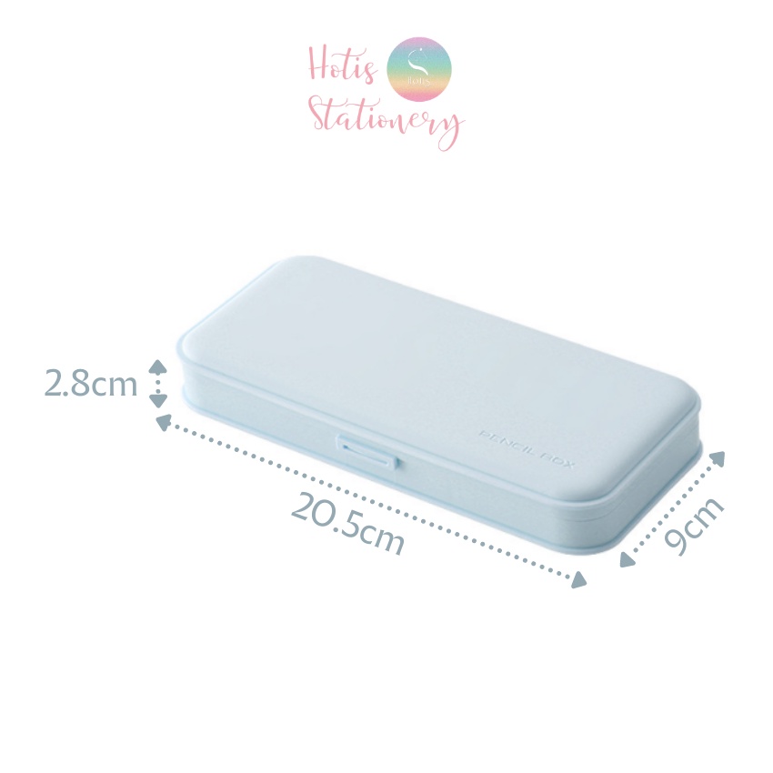 Hộp bút nhựa màu pastel Pencil Box thiết kế tối giản - 3 ngăn Hotis Stationery