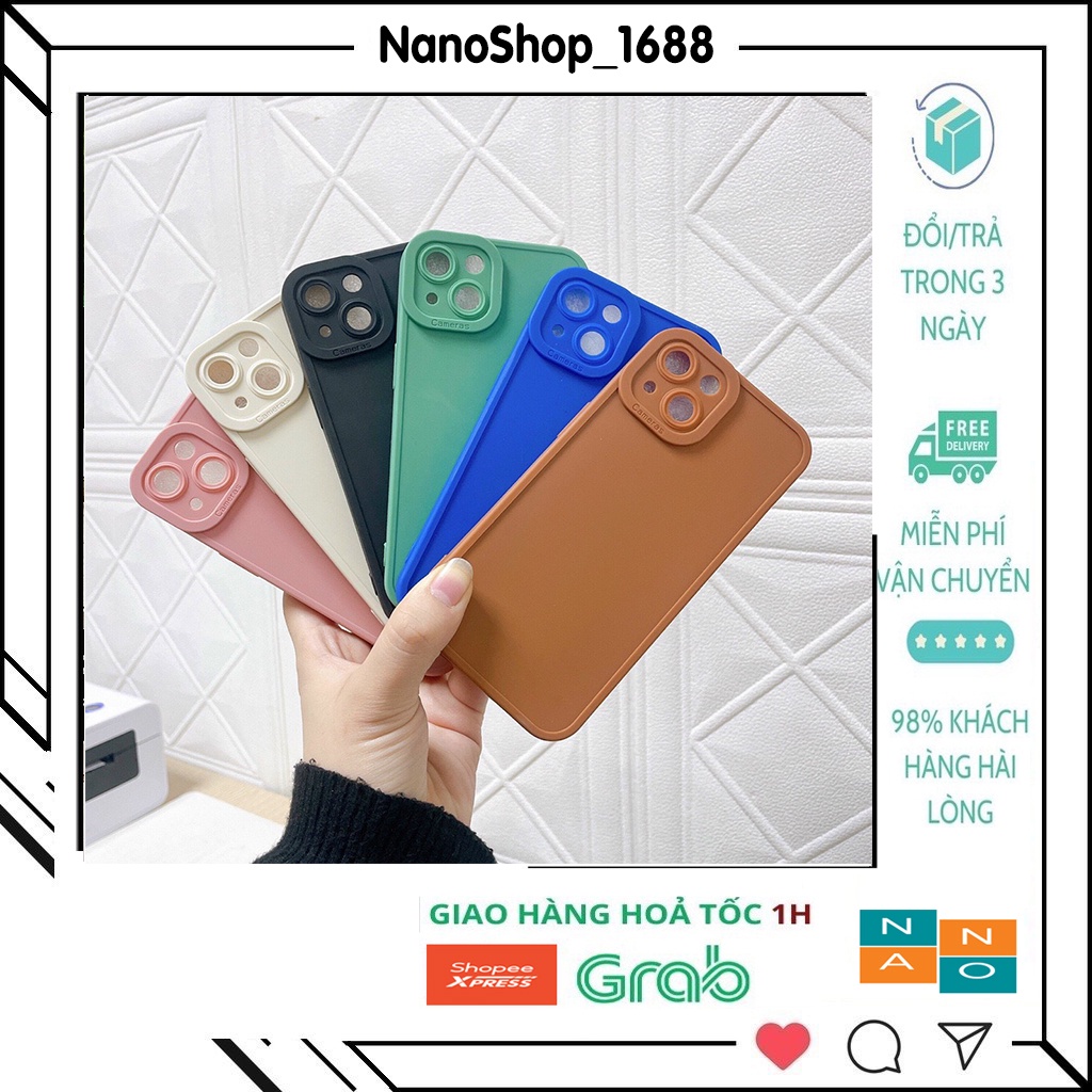 Ốp Lưng iPhone Cạnh Vuông, Bảo Vệ Camera,Chống Sốc Ip 7Plus,8plus,x,xs,xsmax,11,11promax,12,12promax,13,13promax