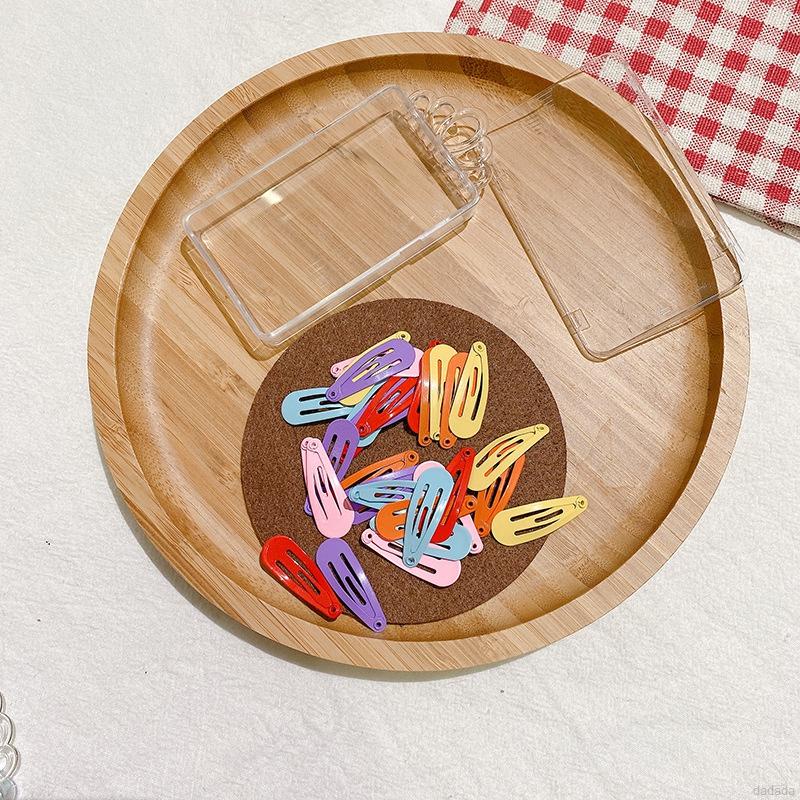 Set 30 kẹp tóc BB hình vuông màu sắc ngọt ngào cho bé gái