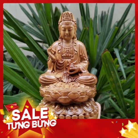 Tượng phật bà quan âm bằng gỗ bách thơm