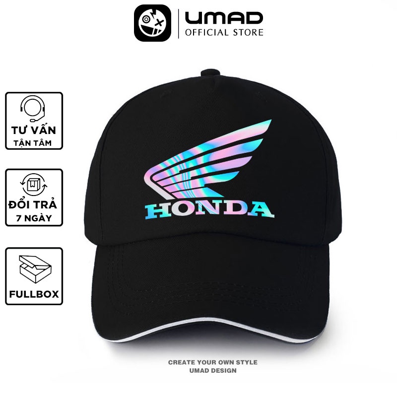 Nón kết UMAD unisex biker racing Honda hiệu ứng titan