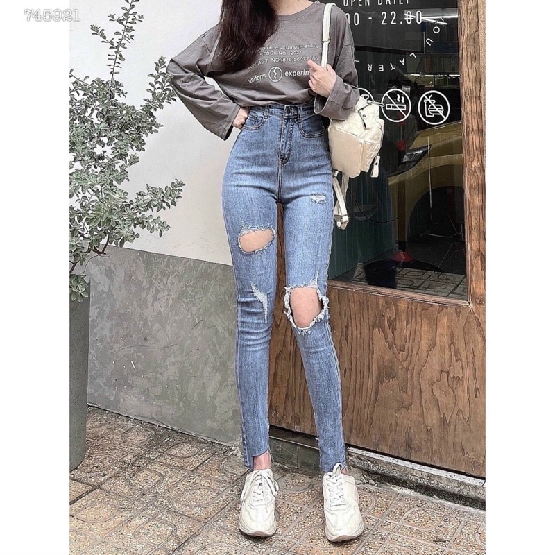 QUẦN JEANS RÁCH (KÈM VIDEO HÌNH THẬT)