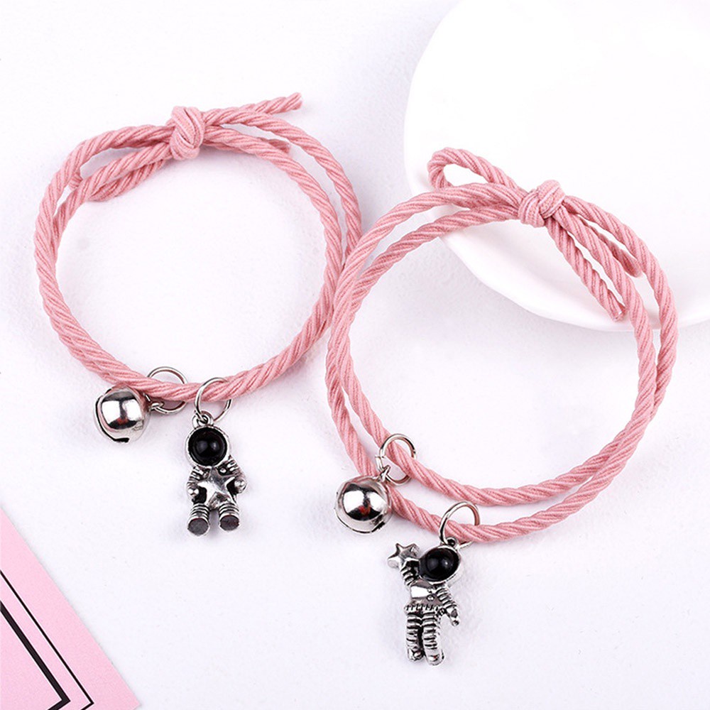 Set 2 Vòng Tay Dây Thừng Nam Châm Nhiều Màu Thời Trang Cho Cặp Đôi