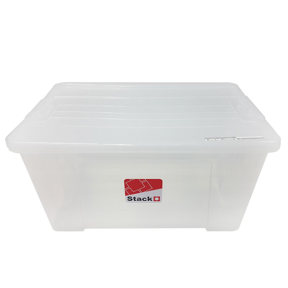 HomeBase STACKO Hộp đựng đồ bằng nhựa Thái Lan 6653 40L W38x D39x H27.5 cm trong suốt
