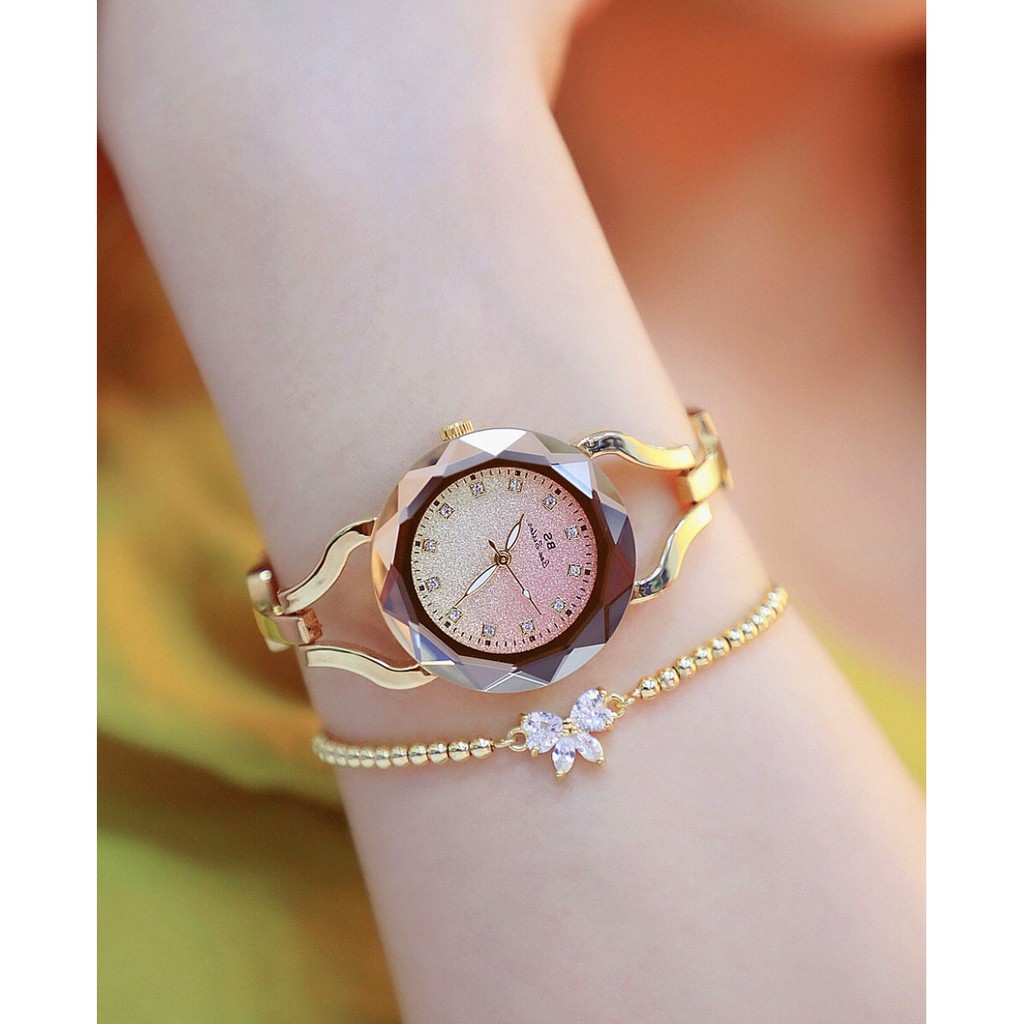 Đồng Hồ Nữ BEE SISTER 6073 Mặt Kim Tuyến - Dây Thép Cực Xinh [BẢO HÀNH CHÍNH HÃNG]