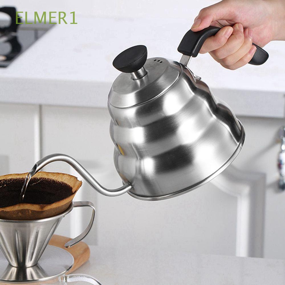 Ấm đun nước làm từ thép không gỉ 1L/1.2L thiết kế cổ ngỗng dài chất lượng cao