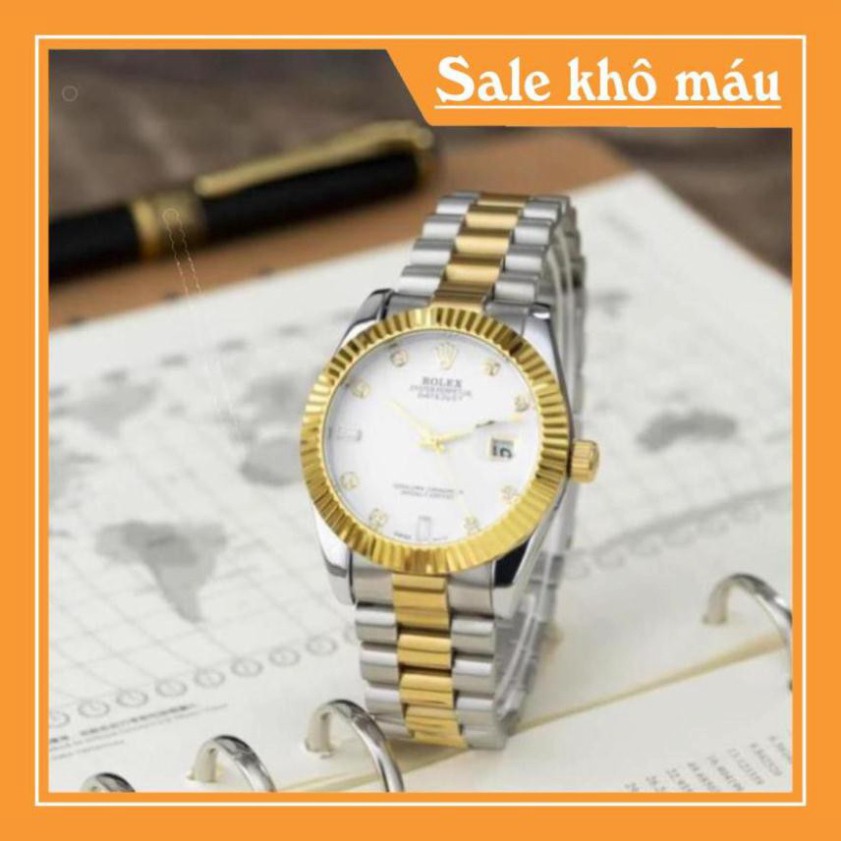 [Fullboxx 1:1] Đồng hồ nam Rolex - dây kim loại màu denim kiểu dáng sang trọng - DH508