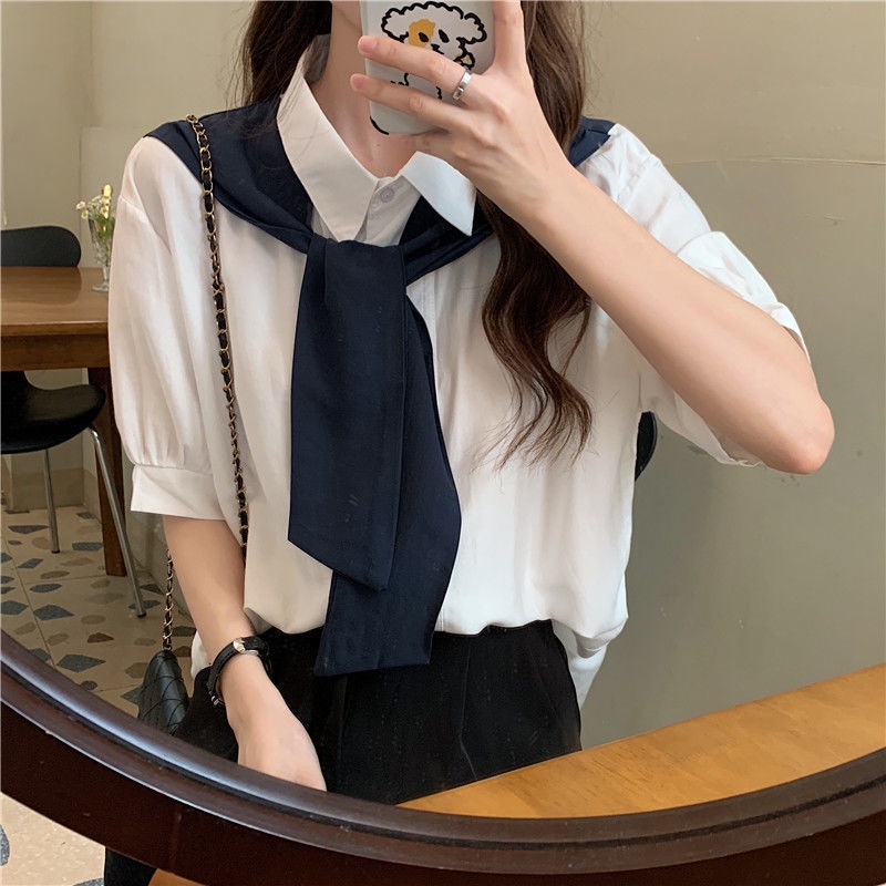 Áo sơ mi tay dài trung bình Áo sơ mi mỏng thường thời trang nữ