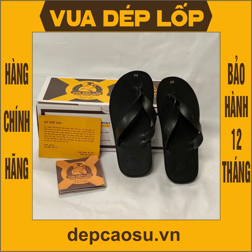 Dép cao su dép tông kẹp quai liền thương hiệu Vua Dép Lốp Phạm Quang Xuân, chính hãng, có bảo hành, ảnh thật, có sẵn