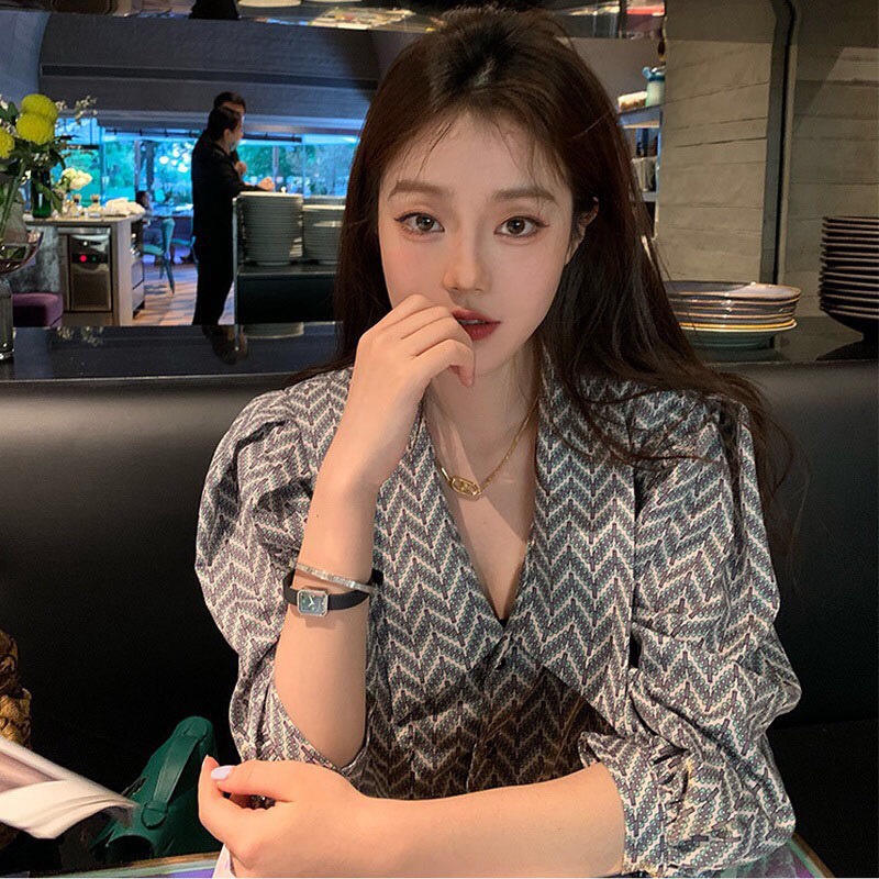 Áo Sơ Mi Tay Dài Phồng Dáng Rộng Thời Trang Mùa Xuân Trẻ Trung