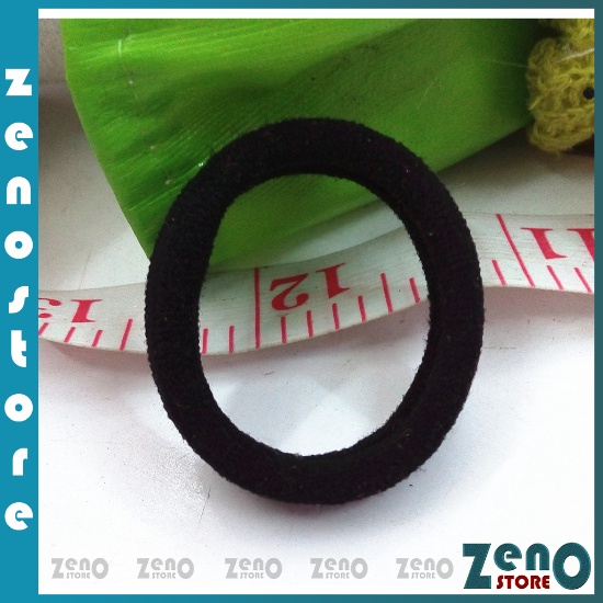 Set 20 dây buộc tóc màu đen và nhiều màu, dây thun buộc tóc đàn hồi đựng trong túi zip PT19