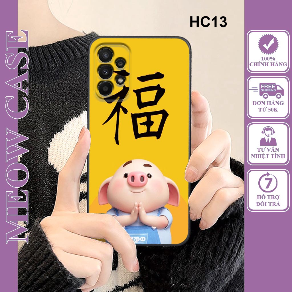 Ốp dẻo Samsung A13 4G, A23 4G, A33 5G, A53 5G, A73 5G in hình heo con dễ thương