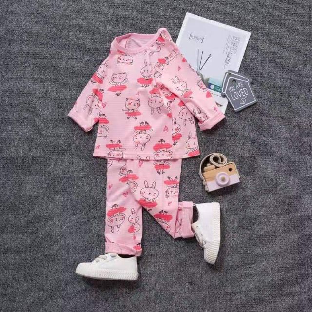 Combo bộ sợi tre xuất Hàn cho bé