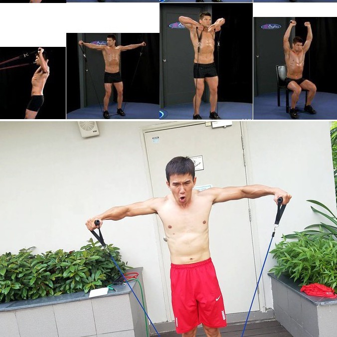 Bộ 5 Dây Ngũ Sắc Tập Gym , Dây Kéo Đàn Hồi Đa Năng