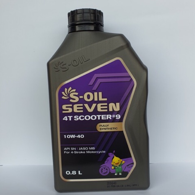 Dầu nhớt xe ga S OIL SCOOTER 10W40 0.8L,nhập khẩu Hàn Quốc