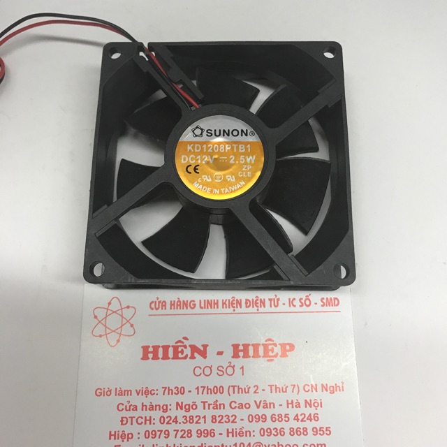 Quạt 8x8-12 v quạt gió âm ly