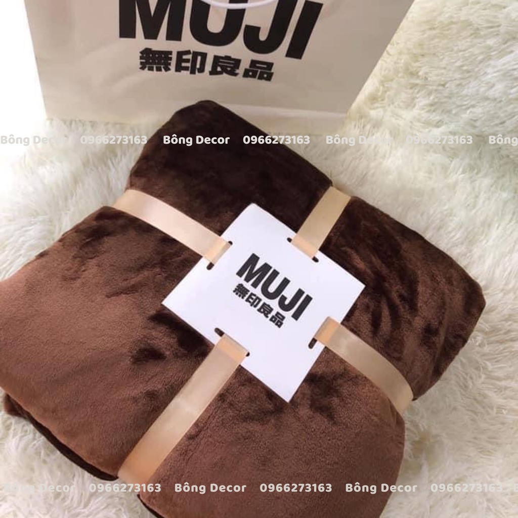 CHĂN LÔNG MUJI NHUNG TUYẾT NHẬT BẢN HÀNG LOẠI 1 NHẬP KHẨU