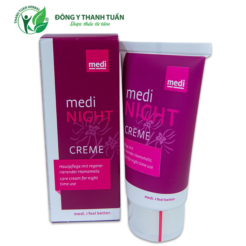 Kem hỗ trợ điều trị suy giãn tĩnh mạch Medi Night Creme - Tuýp dùng vào ban đêm