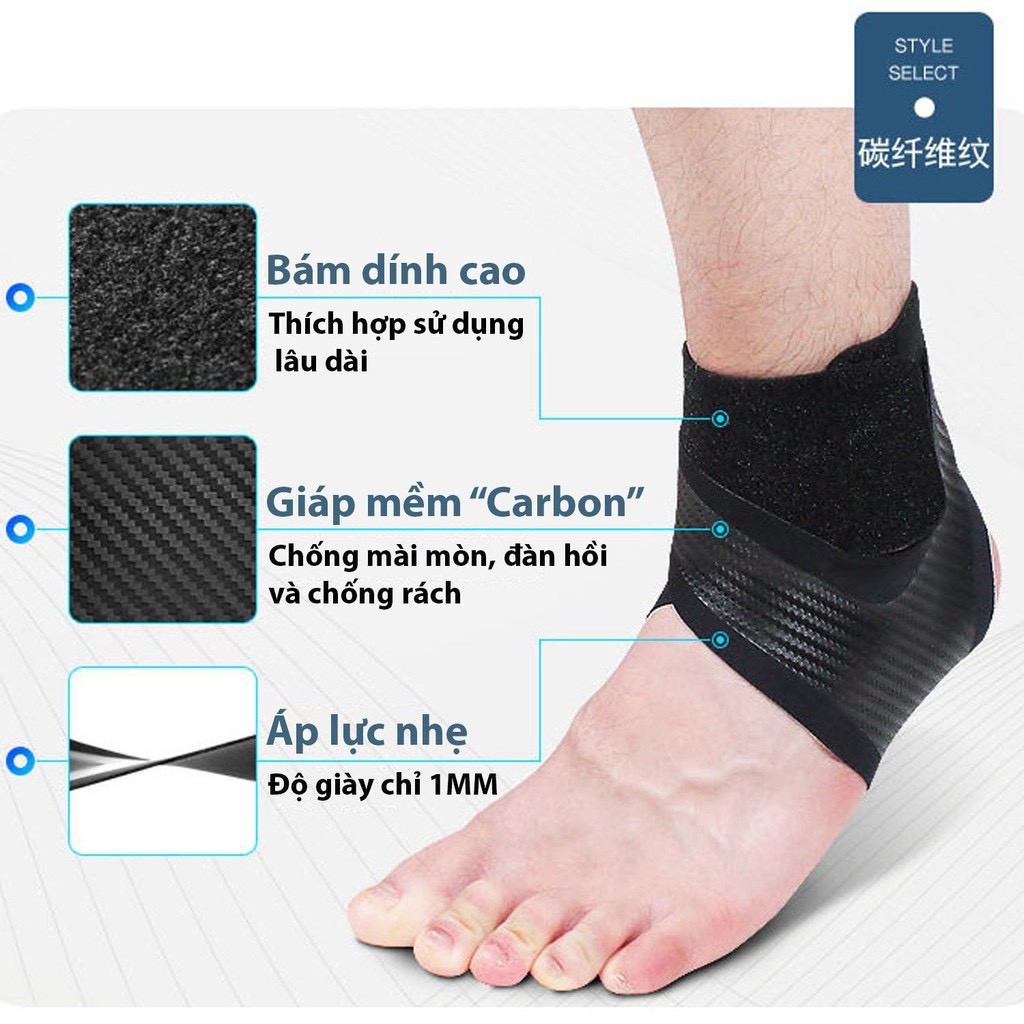 Đai bảo vệ mắt cá chân-Băng gót- Bó gót- Sơ mi dán chân- AL713 AOLIKES A-7130 hỗ trợ chống lật cổ chân khi chơi thể thao